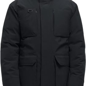 Long Winter Jackets for Men Faux Two-Piece Waterproof Parka Snow Warm Coats with Hood