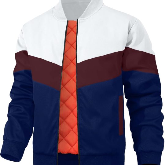 Mens Bomber Jacket Casual Windproof Fall Winter Outwear Quilted Insulated Padded Coats