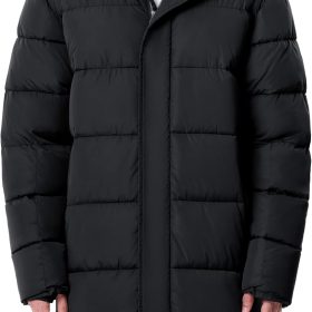 Mens Long Winter Coats Lightweight Puffer Jacket Warm Insulated Waterproof Winter Jacket With Hooded