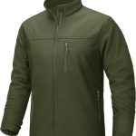 Men's Lightweight Softshell Jacket Fleece Lined Waterproof Tactical Rain Zip Up Winter Coat Windbreaker Casual